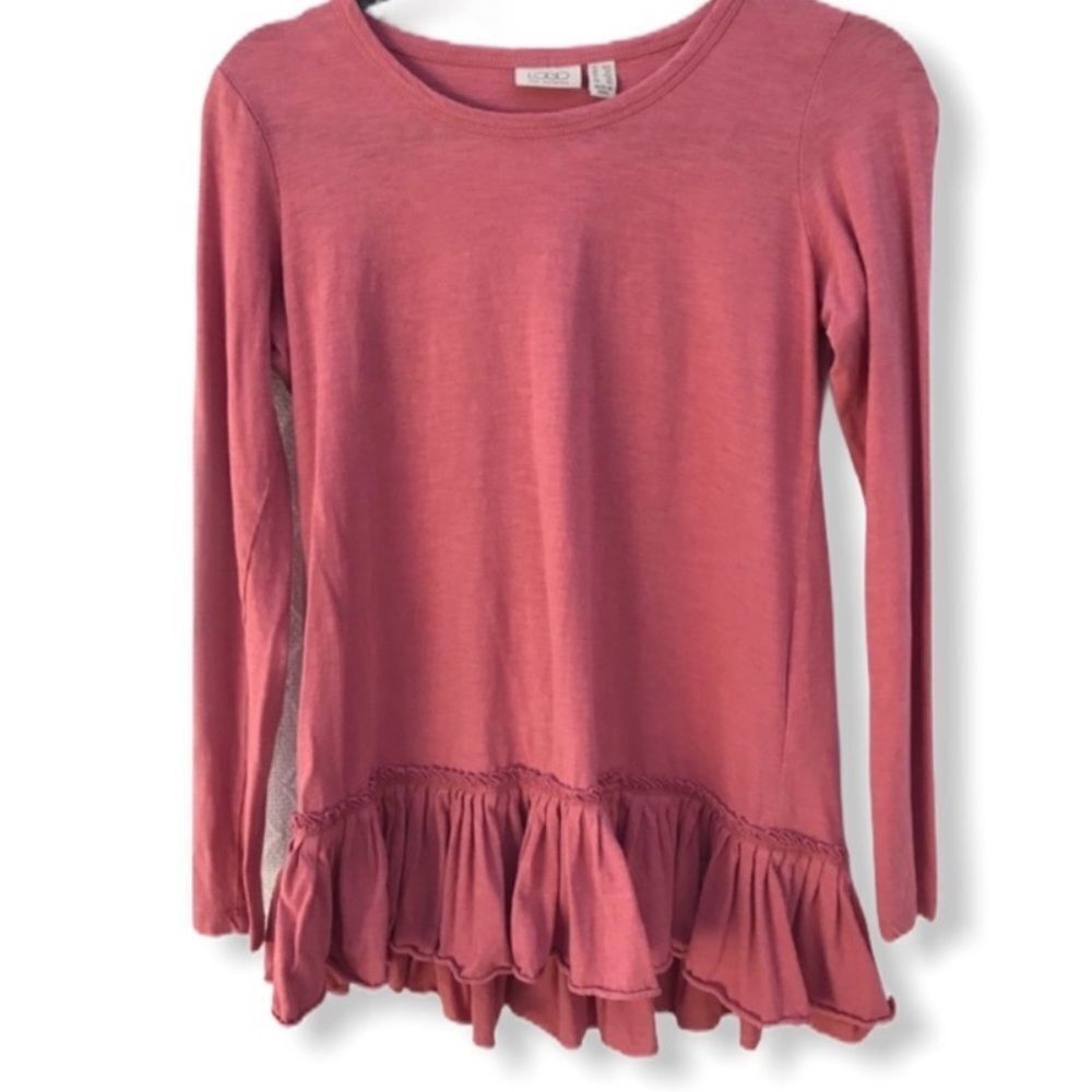 LOGO Lori Goldstein Shirt‎ With Peplum Pink